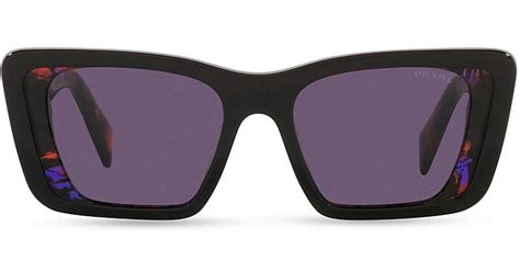 round prada sunglasses|Prada 51mm rectangular sunglasses.